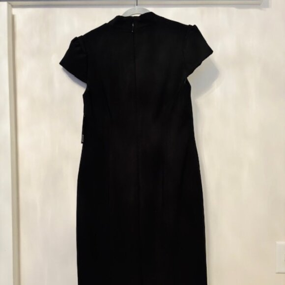 Tahari ASL Cap Sleeve High Neck Cocktail Dress Size 12 - Picture 3 of 7